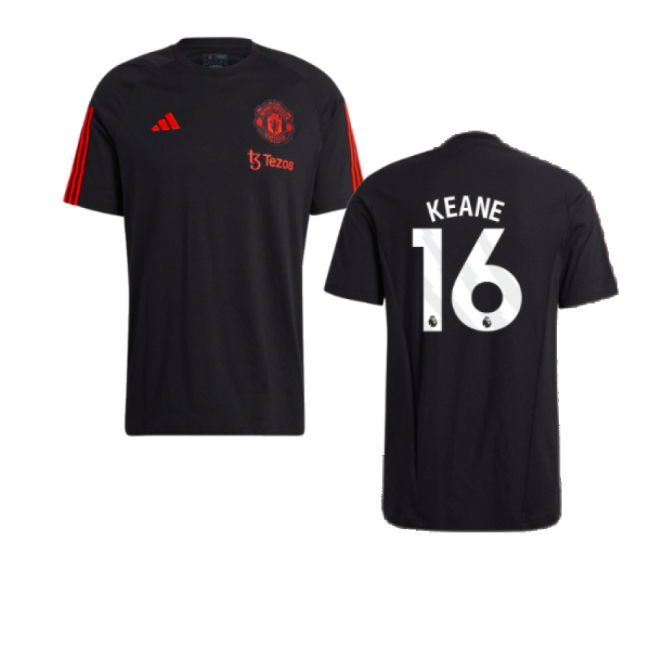 2023-2024 Man Utd Training Tee (Black) (Keane 16)