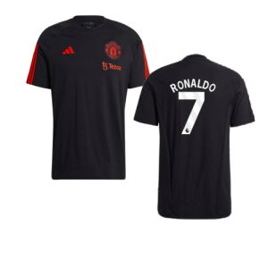 2023-2024 Man Utd Training Tee (Black) (Ronaldo 7)