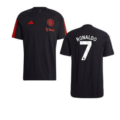 2023-2024 Man Utd Training Tee (Black) (Ronaldo 7)
