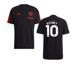 2023-2024 Man Utd Training Tee (Black) (Rooney 10)