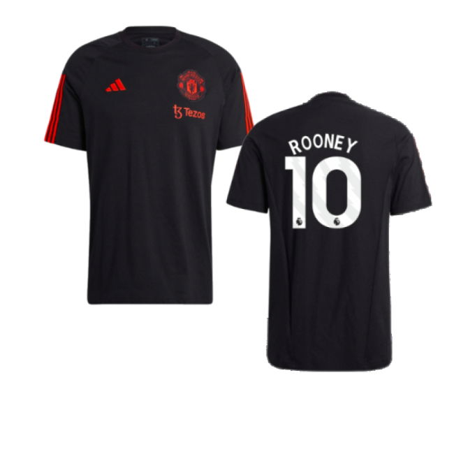 2023-2024 Man Utd Training Tee (Black) (Rooney 10)