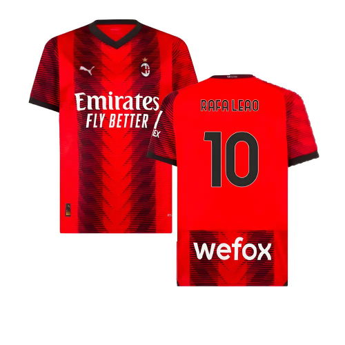 2023-2024 AC Milan Home Shirt (Rafa Leao 10)