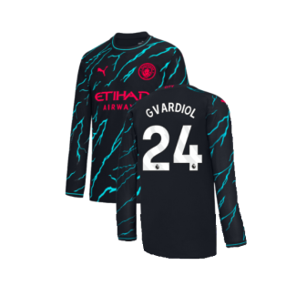 2023-2024 Man City Long Sleeve Third Shirt (Gvardiol 24)