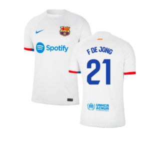 2023-2024 Barcelona Away Shirt (F De Jong 21)