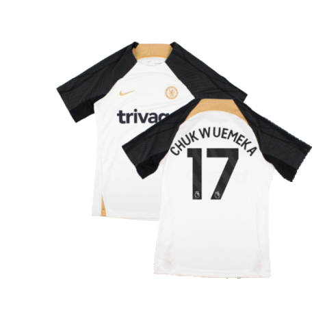 2023-2024 Chelsea Strike Training Shirt (White) (Chukwuemeka 17)