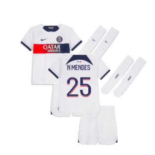 2023-2024 PSG Away Little Boys Mini Kit (N Mendes 25)