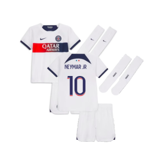 2023-2024 PSG Away Little Boys Mini Kit (Neymar JR 10)