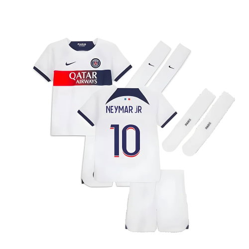 2023-2024 PSG Away Little Boys Mini Kit (Neymar JR 10)
