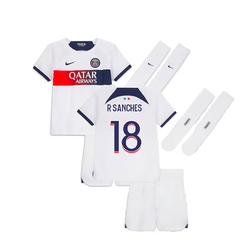 2023-2024 PSG Away Little Boys Mini Kit (R Sanches 18)