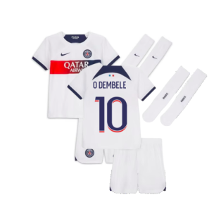 2023-2024 PSG Away Little Boys Mini Kit (O Dembele 10)