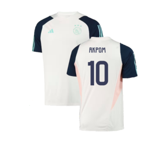 2023-2024 Ajax Training Jersey (White) (Akpom 10)