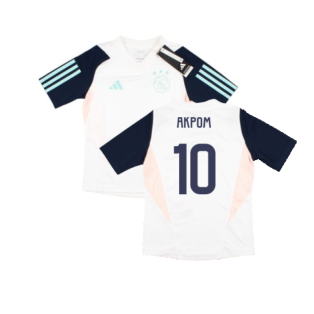 2023-2024 Ajax Training Jersey (White) - Kids (Akpom 10)