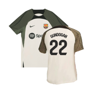 2023-2024 Barcelona Dri-Fit Strike Training Shirt (Grey) (Gundogan 22)