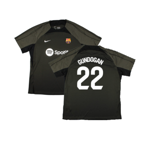 2023-2024 Barcelona Strike Dri-Fit Training Shirt (Sequoia) (Gundogan 22)