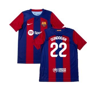 2023-2024 Barcelona Home Shirt (Kids) (Gundogan 22)