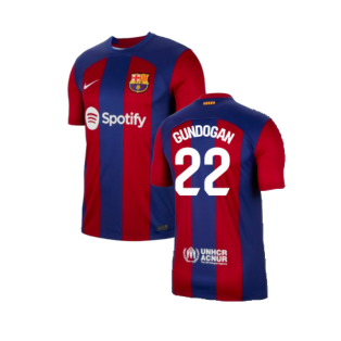 2023-2024 Barcelona Home Shirt (Gundogan 22)
