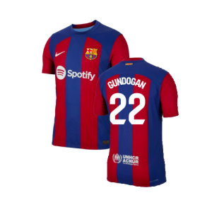 2023-2024 Barcelona Authentic Home Shirt (Gundogan 22)