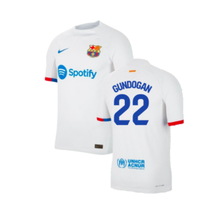 2023-2024 Barcelona Away Authentic Away Shirt (Gundogan 22)