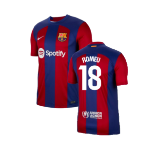 2023-2024 Barcelona Home Shirt (Romeu 18)