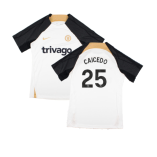 2023-2024 Chelsea Strike Training Shirt (White) (Caicedo 25)