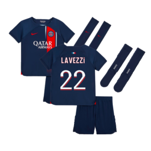 2023-2024 PSG Home Mini-Kit (Lavezzi 22)