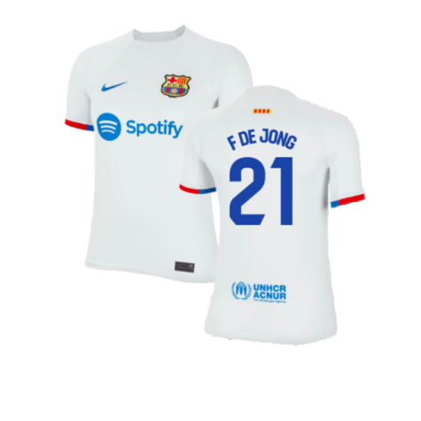 2023-2024 Barcelona Away Shirt (Ladies) (F De Jong 21)