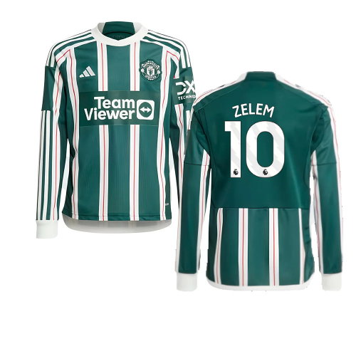 2023-2024 Man Utd Away Long Sleeve Shirt (Kids) (Zelem 10)