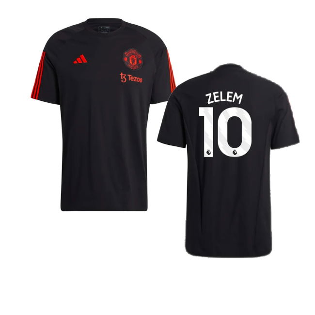 2023-2024 Man Utd Training Tee (Black) (Zelem 10)