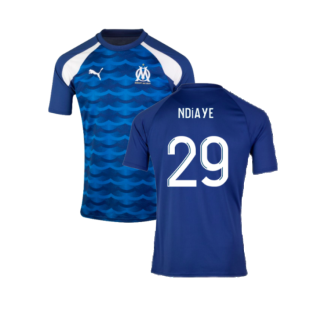 2023-2024 Marseille Pre-Match Jersey (Blue) (Ndiaye 29)