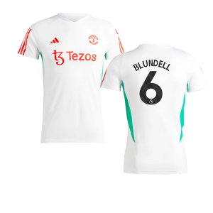 2023-2024 Man Utd Training Jersey (White) - Ladies (Blundell 6)