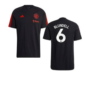 2023-2024 Man Utd Training Tee (Black) (Blundell 6)