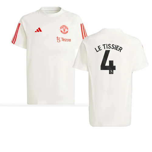 2023-2024 Man Utd Training Tee (White) - Kids (Le Tissier 4)