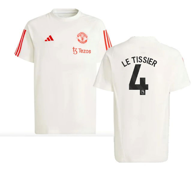 2023-2024 Man Utd Training Tee (White) - Kids (Le Tissier 4)