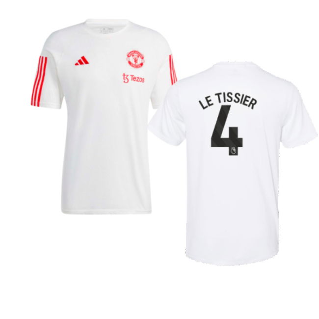 2023-2024 Man Utd Training Tee (White) (Le Tissier 4)