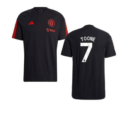 2023-2024 Man Utd Training Tee (Black) (Toone 7)