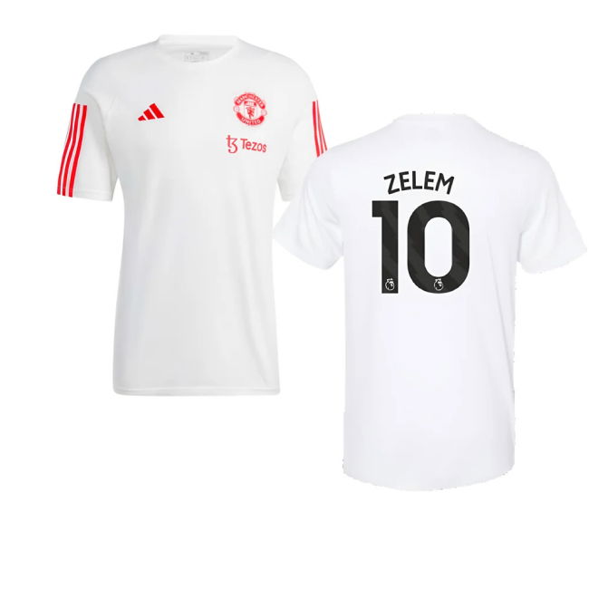 2023-2024 Man Utd Training Tee (White) (Zelem 10)