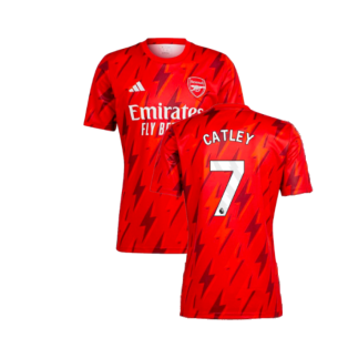 2023-2024 Arsenal Pre-Match Shirt (Red) (Catley 7)