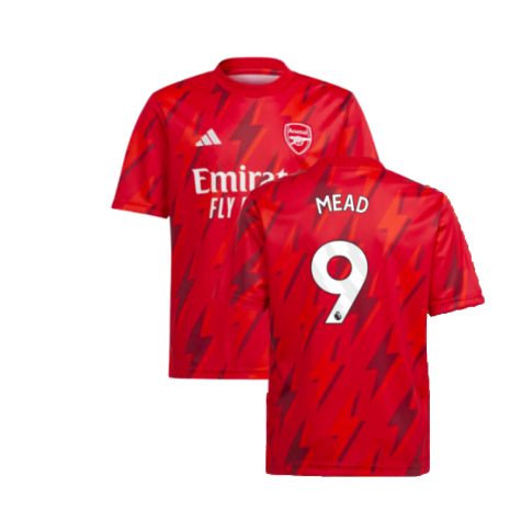2023-2024 Arsenal Pre-Match Shirt (Red) - Kids (Mead 9)