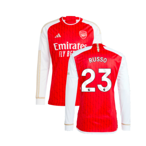 2023-2024 Arsenal Long Sleeve Home Shirt (Russo 23)