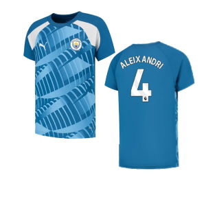 2023-2024 Man City Pre-Match Jersey (Lake Blue) (Aleixandri 4)