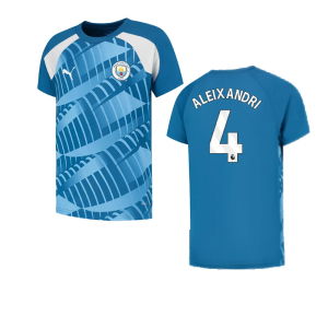 2023-2024 Man City Pre-Match Jersey (Lake Blue) - Kids (Aleixandri 4)