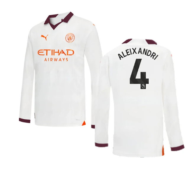 2023-2024 Man City Long Sleeve Away Shirt (Kids) (Aleixandri 4)