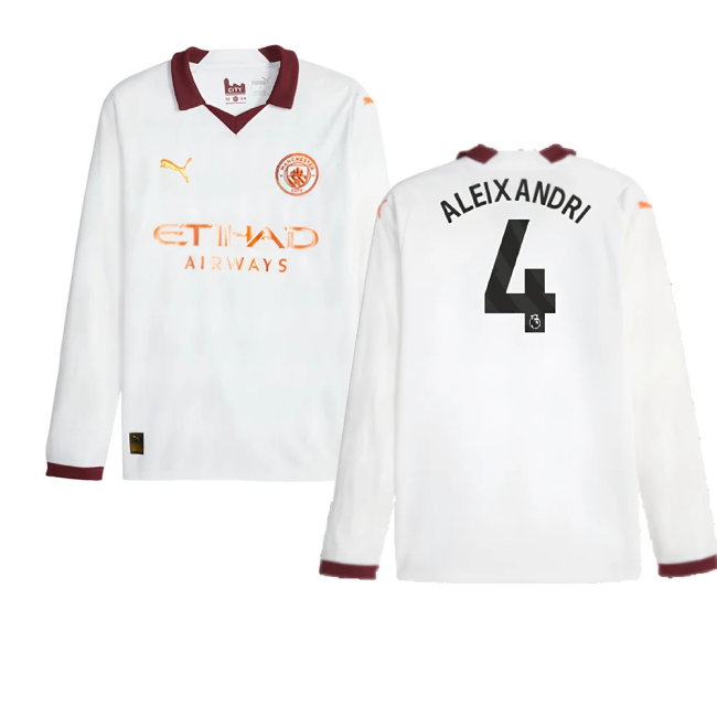 2023-2024 Man City Long Sleeve Away Shirt (Aleixandri 4)