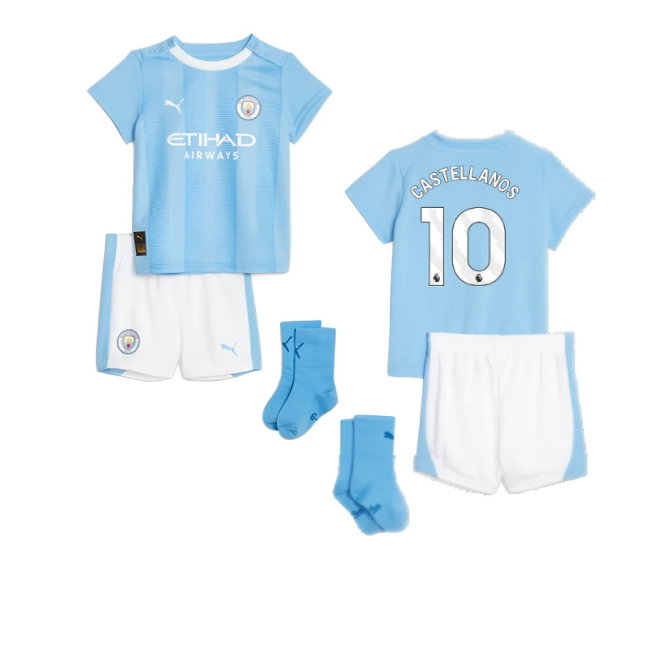 2023-2024 Man City Home Baby Kit (Castellanos 10)