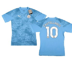 2023-2024 Man City Training Jersey Pro (Light Blue) (Castellanos 10)