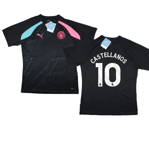 2023-2024 Man City Pre-Match Jersey (Dark Navy) (Castellanos 10)