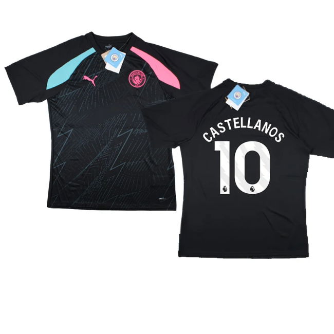 2023-2024 Man City Pre-Match Jersey (Dark Navy) (Castellanos 10)