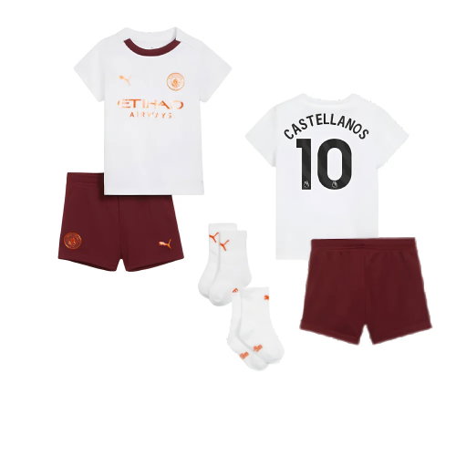 2023-2024 Man City Away Baby Kit (Castellanos 10)