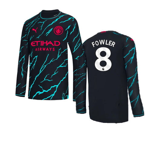 2023-2024 Man City Long Sleeve Third Shirt (Fowler 8)