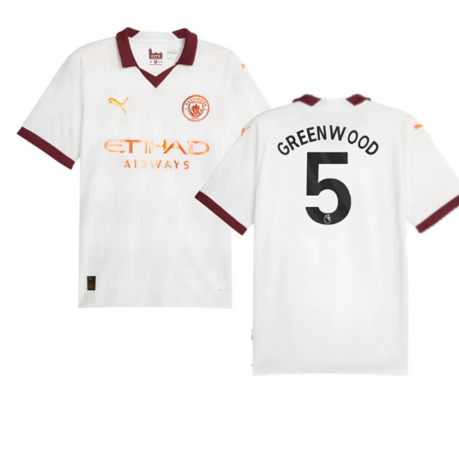 2023-2024 Man City Away Shirt (Greenwood 5)